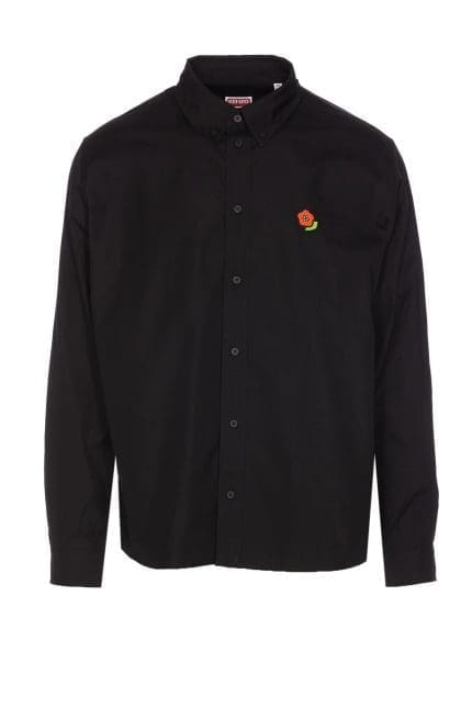 Kenzo Floral Embroidered Long-Sleeved Shirt