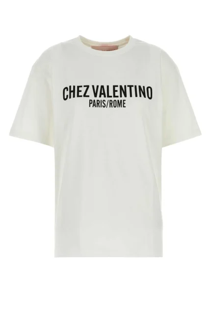 Valentino Chez Valentino-Printed Crewneck T-Shirt