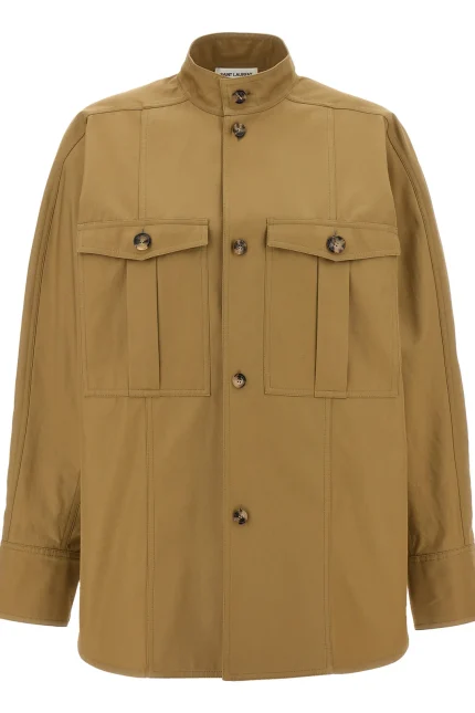 Saint Laurent Saharienne Buttoned Long-Sleeved Shirt