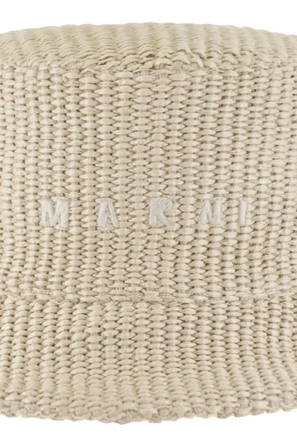 Marni Logo Embroidered Flat-Peak Bucket Hat