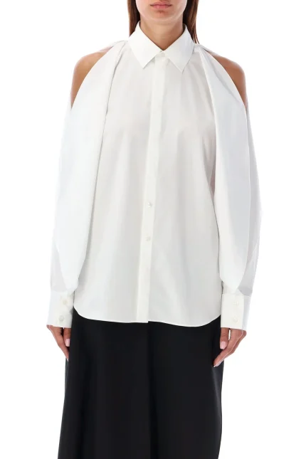 Alaïa Balloon Sleeved Poplin Shirt