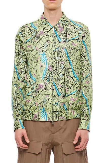 Fendi Map Reversible Long-Sleeved Shirt