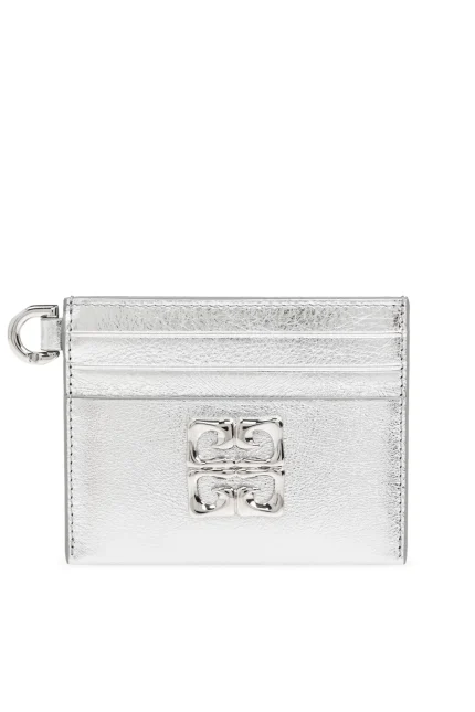 Givenchy Logo Plaque Metallic Card Holder