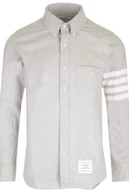 Thom Browne Flannel 4-Bar Straight Fit Shirt