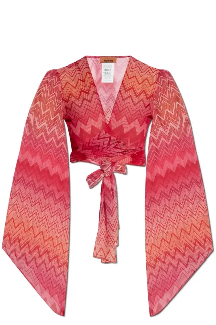 Missoni Printed Knotted Cropped Top