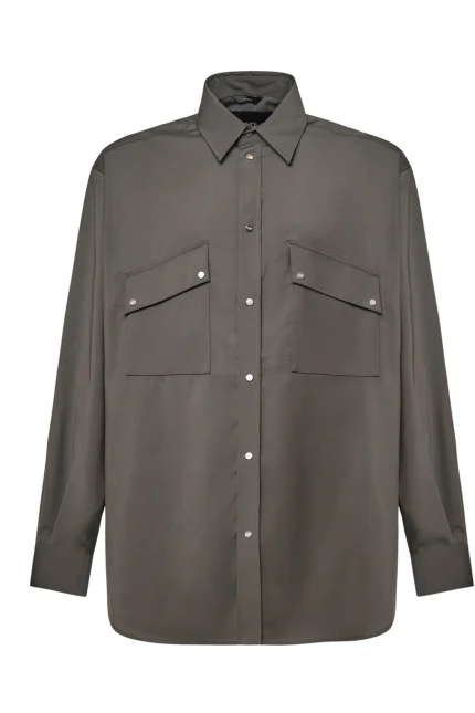 Fendi Long Sleeved Curved Hem Shirt