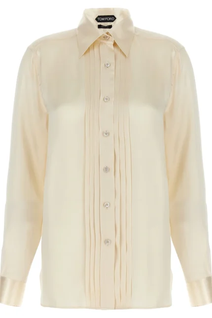 Tom Ford Pintuck-Detailed Long-Sleeved Shirt