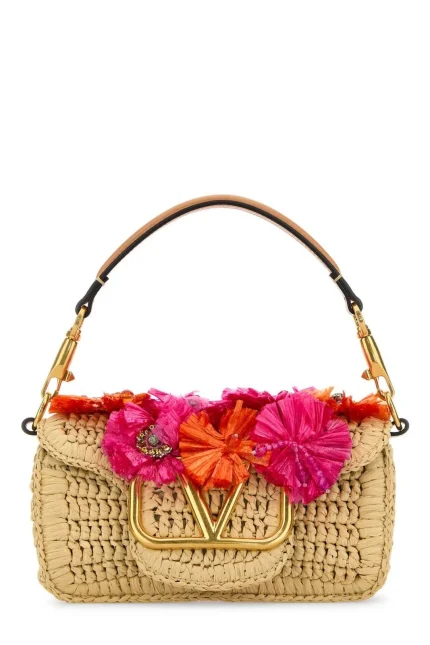 Valentino Locò Floral Embellished Small Shoulder Bag