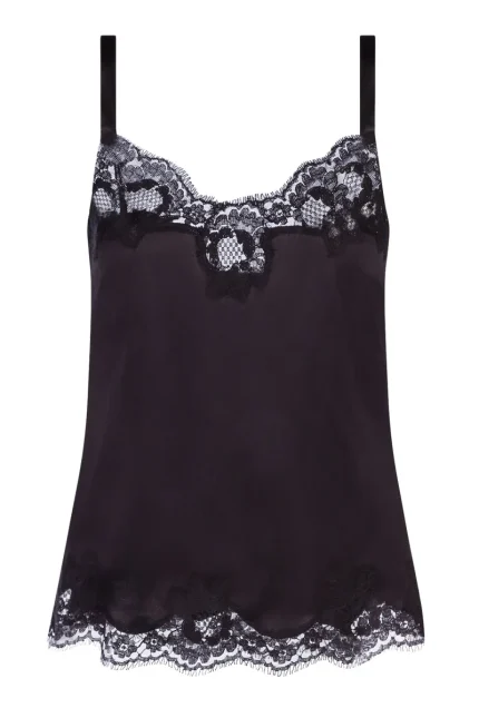 Dolce & Gabbana Lace-Trim Spaghetti Strap Cami Top