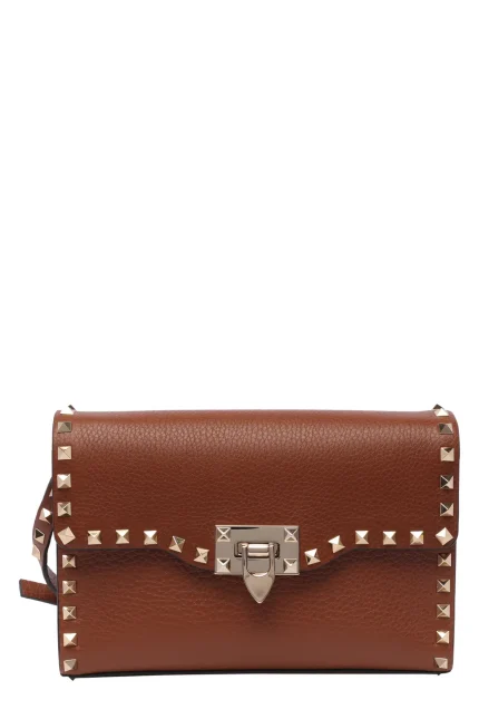 Valentino Garavani Rockstud Foldover Top Small Crossbody Bag