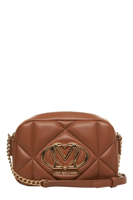 Love Moschino Logo-Plaque Zipped Crossbody Bag