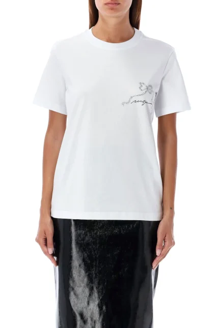 MSGM Embellished Ribbon T-Shirt