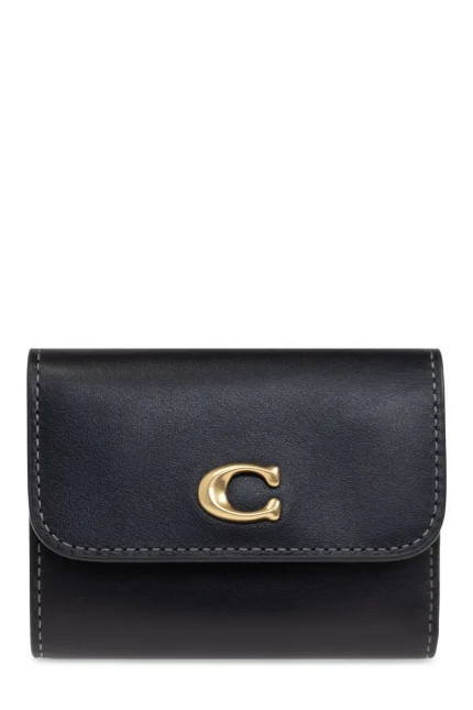 Coach Essential Logo Plaque Tri-Fold Wallet