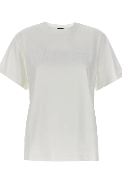 Mugler Logo Detailed Crewneck T-Shirt