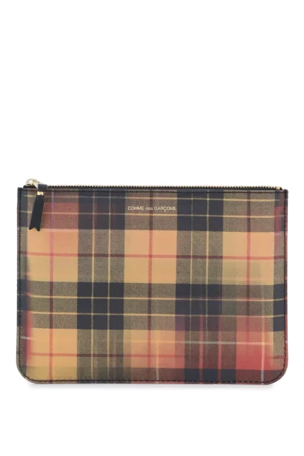 Comme des Garçons Wallet Checked Zipped Pouch