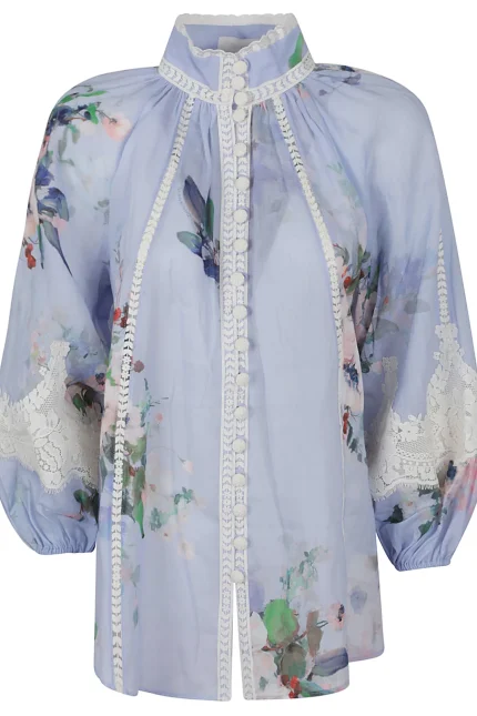 Zimmermann Everley Lace Trim Blouse