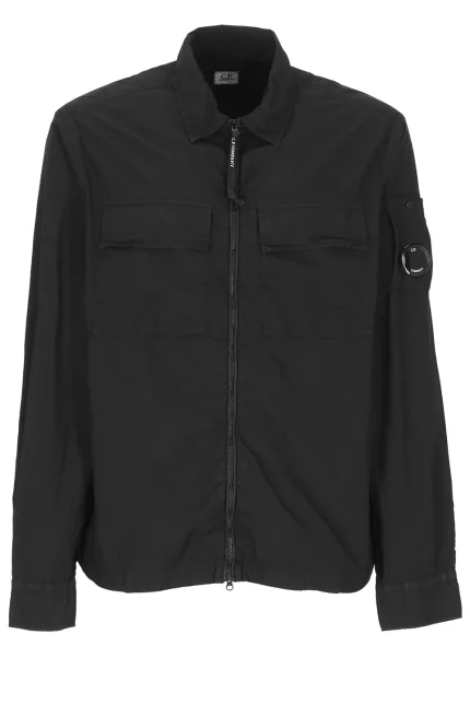 C.P. Company Taylon L Logo Plaque Zipped Shirt