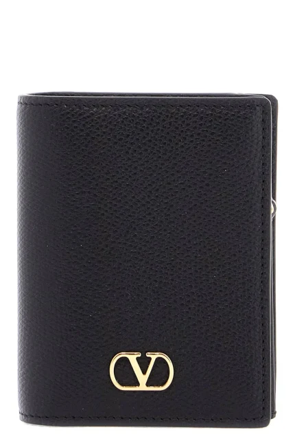 Valentino VLogo Plaque Bi-Fold Wallet
