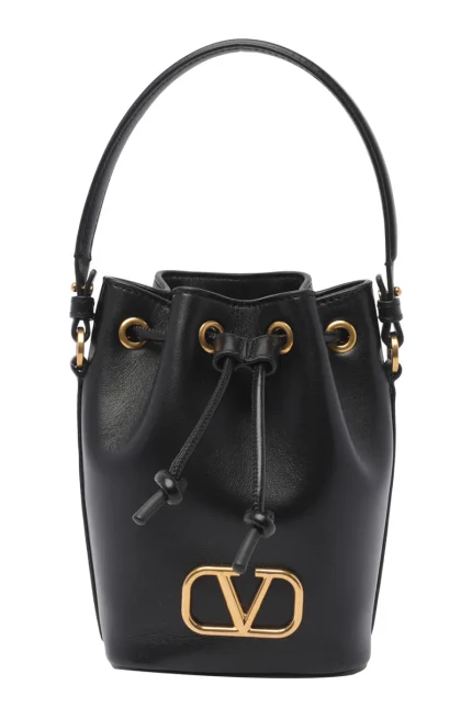 Valentino VLogo Signature Drawstring Mini Bucket Bag