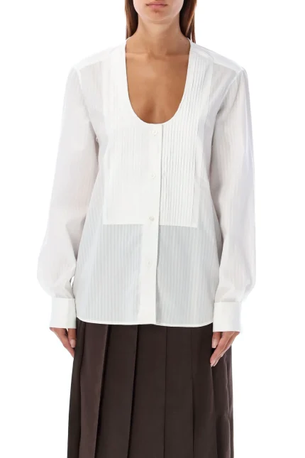 JW Anderson Relaxed Fit Pintuck Bib Shirt