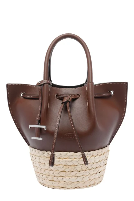 Tod's Logo Embossed Panelled Bucket Bag