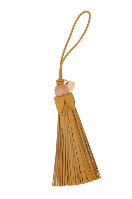 Miu Miu Logo-Plaque Fringed Keyring