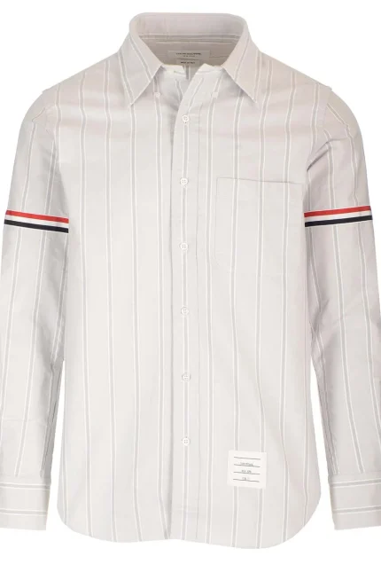 Thom Browne RWB Striped Long-Sleeved Shirt