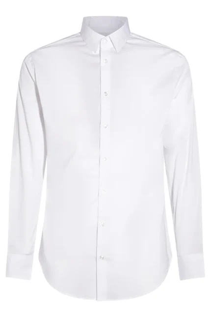 Giorgio Armani Curved Hem Poplin Shirt