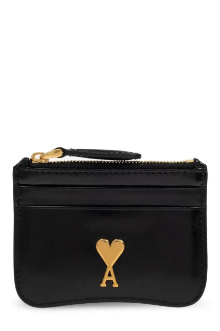 AMI Logo-Plaque Zipped Wallet