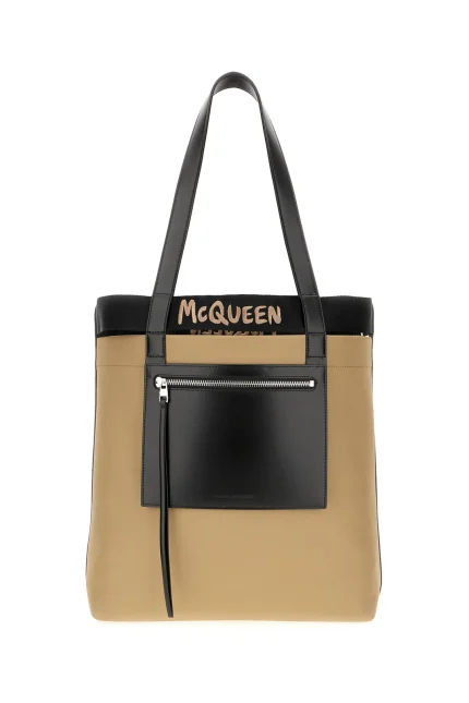 Alexander McQueen Logo-Embroidered Top Handle Bag