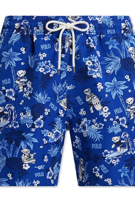 Men's 5.75-Inch Traveler Polo Bear Swim Trunks