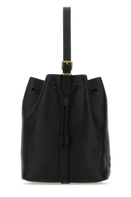 Miu Miu Logo-Embossed Drawstring Bucket Bag