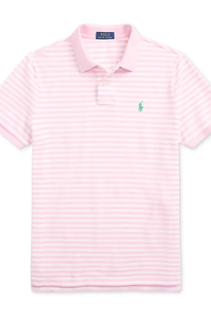 Men's Classic-Fit Striped Mesh Polo Shirt