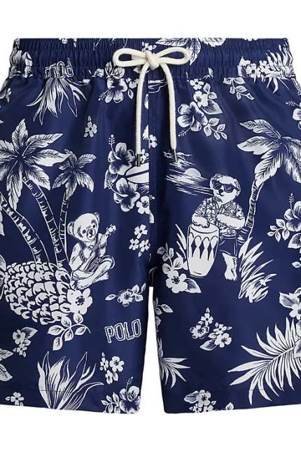 Men's 5.75-Inch Traveler Polo Bear Swim Trunks