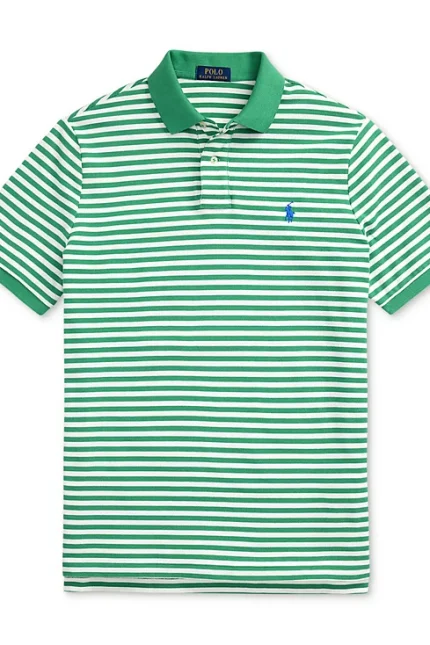 Men's Classic-Fit Striped Mesh Polo Shirt