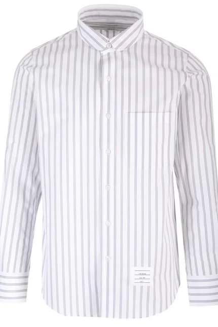 Thom Browne Striped Long-Sleeved Buttoned Shirt