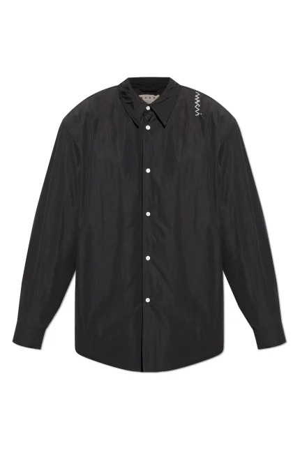 Marni Logo Embroidered Buttoned Shirt