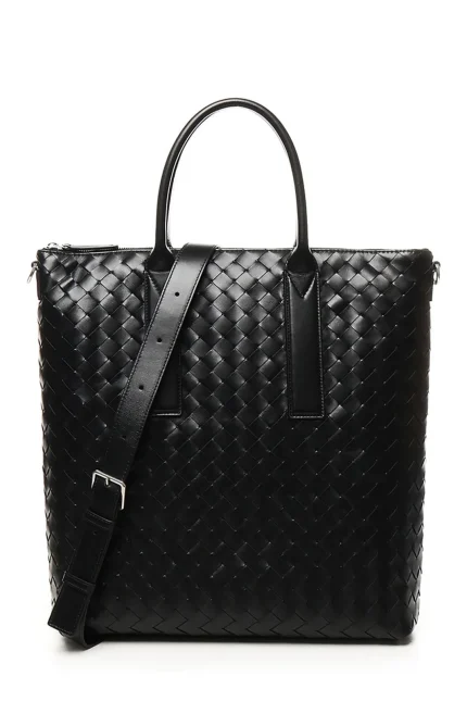 Bottega Veneta Intrecciato Zipped North-South Tote Bag