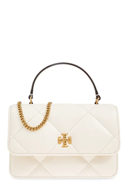 Tory Burch Mini Kira Diamond Quilt Top-Handle Chain Wallet