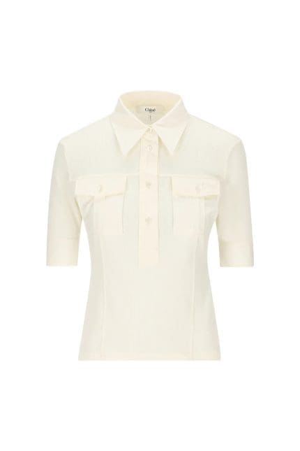 Chloé Short-Sleeved Utilitarian Top
