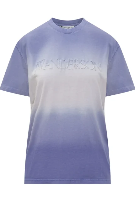 JW Anderson Tie-Dyed Logo Embroidered T-Shirt