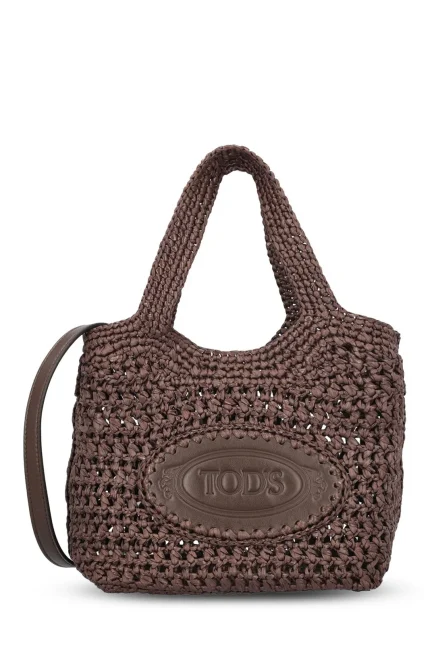 Tod's Manici Logo Debossed Tote Bag