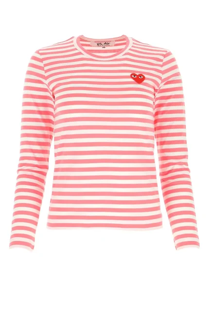 Comme des Garçons Play Striped Long Sleeved T-Shirt