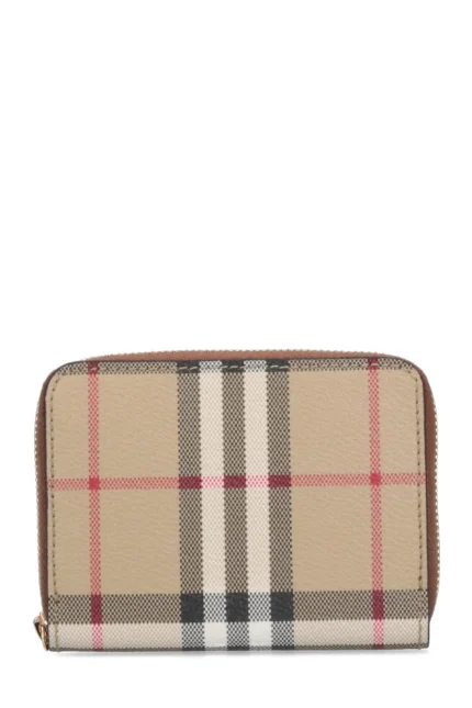 Burberry Small Vintage Check Zip-Around Wallet