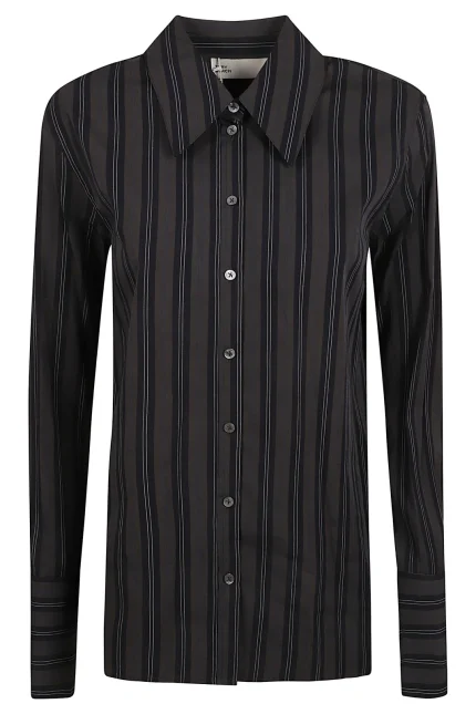 Tory Burch Striped Buttoned Shirt