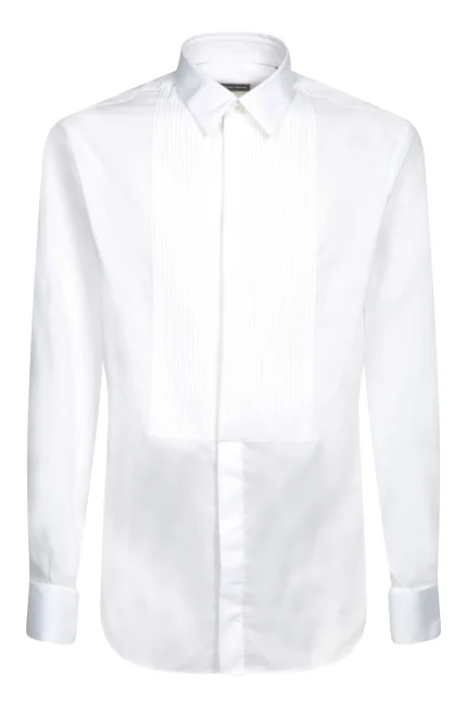 Giorgio Armani Pleated Curved Hem Shirt