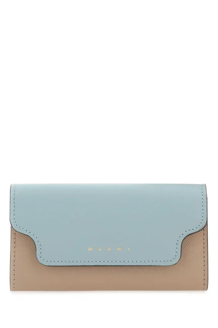 Marni Logo Print Colour-Block Keyholder Wallet