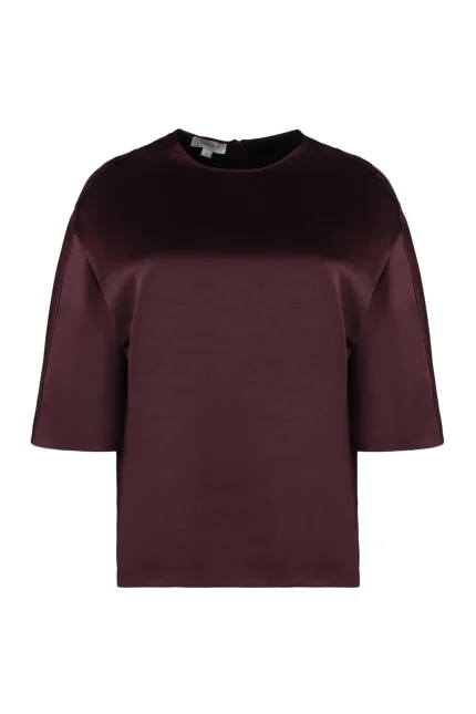 Vince Satin Short Sleeve Top