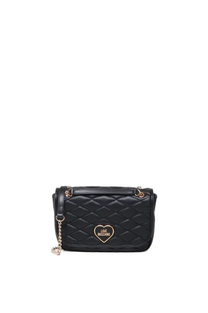 Love Moschino Logo Plaque Quilted Shoulder Bag