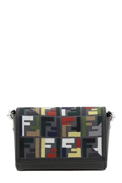 Fendi Compact Logo Detailed Messenger Bag